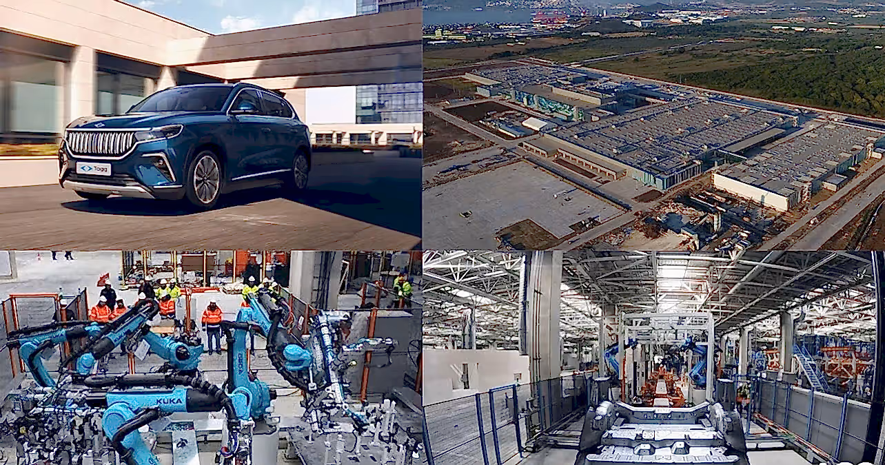 TOGG üretim tesisinde iple erişim ve endüstriyel dağcılık yöntemleri ile gerçekleştirilen teknik montaj ve bakım çalışmaları.